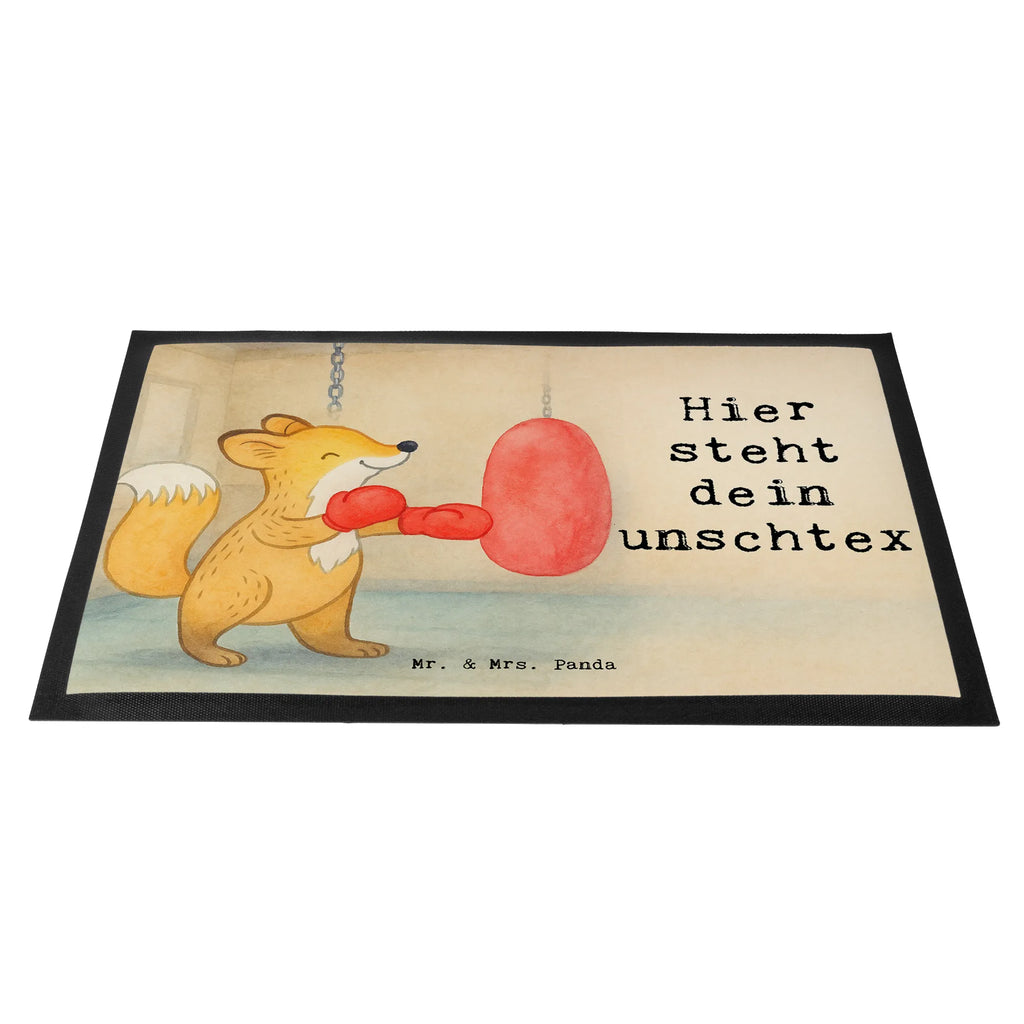 Personalisierte Fußmatte Fuchs Boxen Design Fußmatte bedrucken, Haustürmatte personalisiert, Personalisieruung, Türvorleger mit Namen, Namensfussmatte, Personalisiert, Bedrucken, Wunschnamen, Türvorleger personalisiert, Fußmatte mit Namen, Personalisierte Fußmatte, Geschenk, Sport, Sportart, Hobby, Schenken, Danke, Dankeschön, Auszeichnung, Gewinn, Sportler, Boxkampf, Boxtraining, Boxen