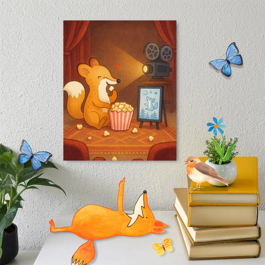 Paint by Numbers Fox watch movies Design Gift, sport, hobby, giving, thank you, award, profit, athlete, cinema, television, TV, watching movies, Movie night