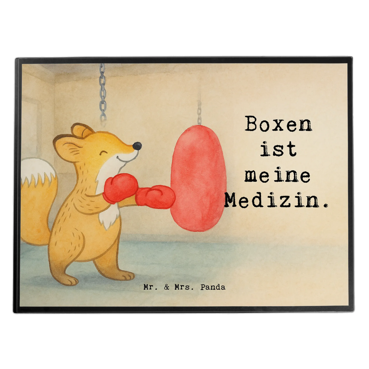 Desk pad Fox boxing Design Gift, giving, thank you, award, profit, athlete, boxing match, boxing training, boxing