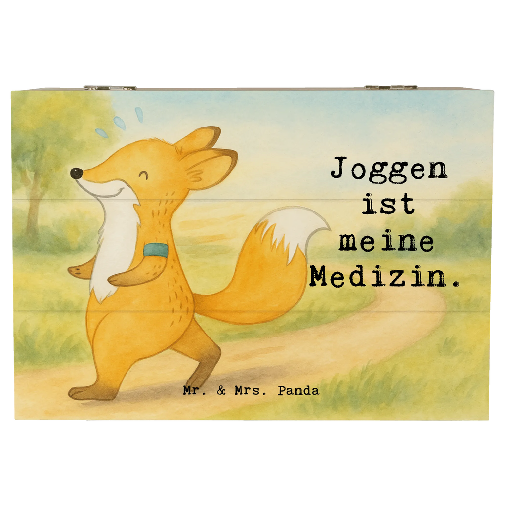 Holzkiste Fuchs Joggen Design Erinnerungskiste, Dekokiste, Holzkiste, XXL, Kiste, Schatzkiste, Aufbewahrungsbox, Geschenkbox, Erinnerungsbox, Schatulle, Truhe, Geschenkdose, Geschenk, Sport, Sportart, Hobby, Schenken, Danke, Dankeschön, Auszeichnung, Gewinn, Sportler, Dauerlauf, Laufsport, Joggen, Laufen