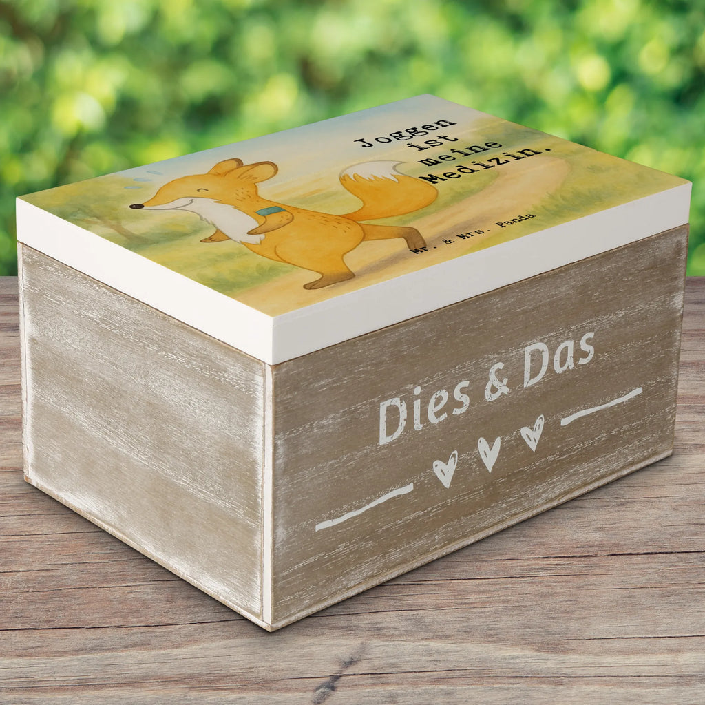 Holzkiste Fuchs Joggen Design Erinnerungskiste, Dekokiste, Holzkiste, XXL, Kiste, Schatzkiste, Aufbewahrungsbox, Geschenkbox, Erinnerungsbox, Schatulle, Truhe, Geschenkdose, Geschenk, Sport, Sportart, Hobby, Schenken, Danke, Dankeschön, Auszeichnung, Gewinn, Sportler, Dauerlauf, Laufsport, Joggen, Laufen