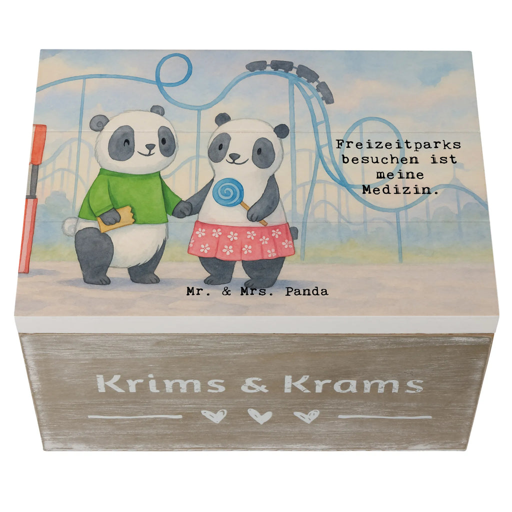 Holzkiste Pandas Freizeitpark besuchen Design Dekokiste, XXL, Schatulle, Schatzkiste, Holzkiste, Geschenkbox, Erinnerungskiste, Kiste, Erinnerungsbox, Aufbewahrungsbox, Truhe, Geschenkdose, Geschenk, Sport, Sportart, Hobby, Schenken, Danke, Dankeschön, Auszeichnung, Gewinn, Sportler, Freizeitpark besuchen, Achterbahn fahren