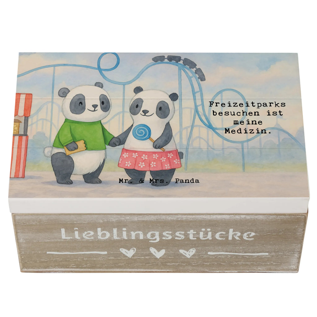 Holzkiste Pandas Freizeitpark besuchen Design Dekokiste, XXL, Schatulle, Schatzkiste, Holzkiste, Geschenkbox, Erinnerungskiste, Kiste, Erinnerungsbox, Aufbewahrungsbox, Truhe, Geschenkdose, Geschenk, Sport, Sportart, Hobby, Schenken, Danke, Dankeschön, Auszeichnung, Gewinn, Sportler, Freizeitpark besuchen, Achterbahn fahren