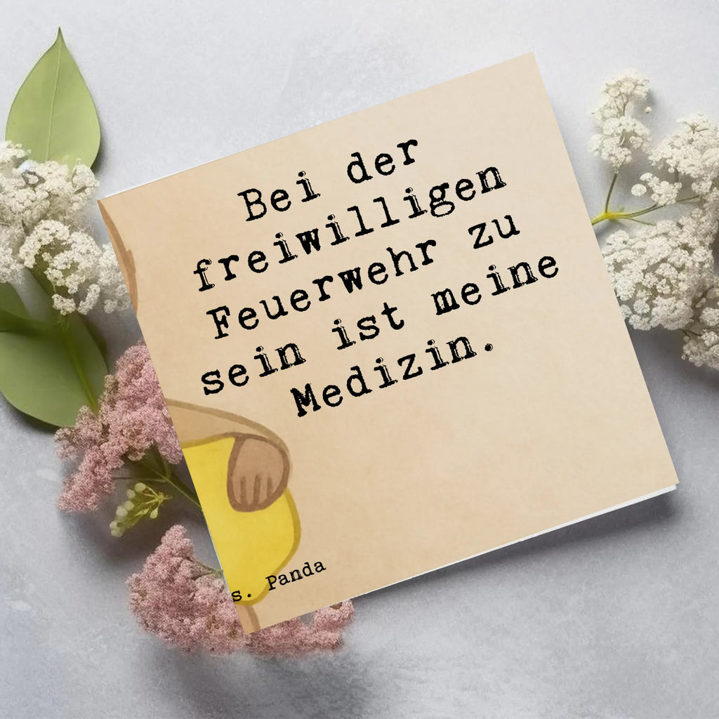 Deluxe Card bear Volunteer firefighter Design Hochwertige Klappkarte, Hochzeitskarte, Grußkarte, Glückwunschkarte, Geburtstagskarte, Hochwertige Grußkarte, Klappkarte, Einladungskarte, Karte, Geschenk, Sport, Sportart, Hobby, Schenken, Danke, Dankeschön, Auszeichnung, Gewinn, Sportler, Feuerwehrfest, Freiwillige Feuerwehr, Jugendfeuerwehr