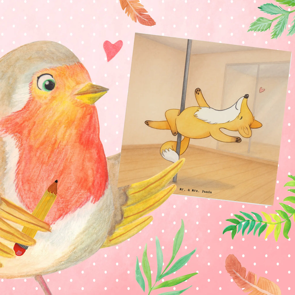 Deluxe Karte Fuchs Poledance Design Einladungskarte, Hochwertige Grußkarte, Grußkarte, Geburtstagskarte, Karte, Hochzeitskarte, Glückwunschkarte, Hochwertige Klappkarte, Klappkarte, Geschenk, Sport, Sportart, Hobby, Schenken, Danke, Dankeschön, Auszeichnung, Gewinn, Sportler, Tanzen, Tanz, Pole Dance