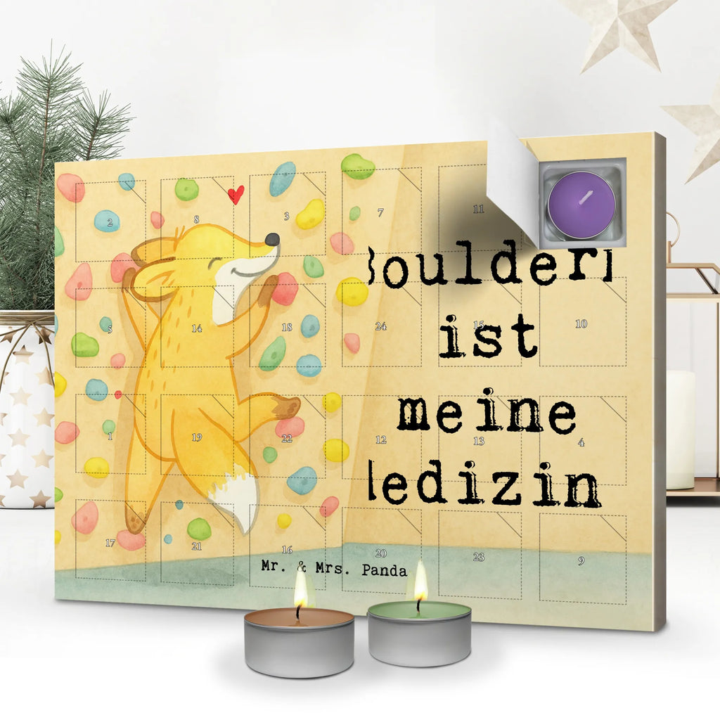 Scented candle advent calendar Fox bouldering Design Gift, sport, hobby, giving, thank you, award, profit, athlete, bouldering, climbing hall, bouldering hall, climbing