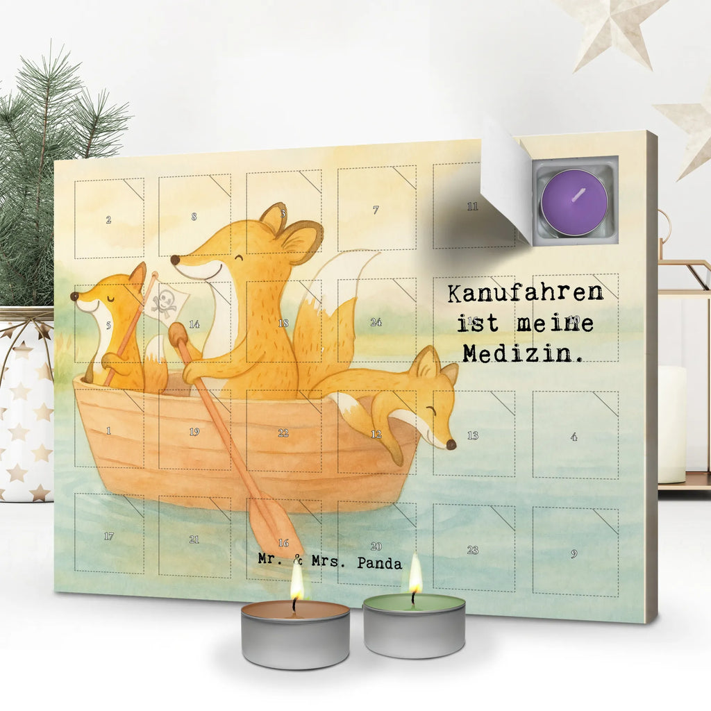 Scented candle advent calendar Fox Canoeing Design Gift, sport, hobby, giving, thank you, award, profit, athlete, Canoeing, canoe rental, canoe school, canoe tour, paddling tour