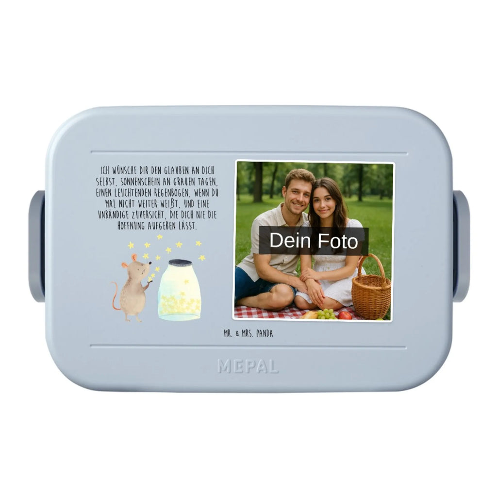 MEPAL Foto Bentobox Maus Sterne Foto Lunchbox, Foto Bentobox, Foto Brotdose, Tiermotive, Gute Laune, lustige Sprüche, Tiere, Wunsch, Geburt, Taufgeschenk, Träume, Schwangerschaft, erstes Kind, Kind, Taufe, Geburtstag, Kindergeburtstag, Maus, Sterne, Hoffnung