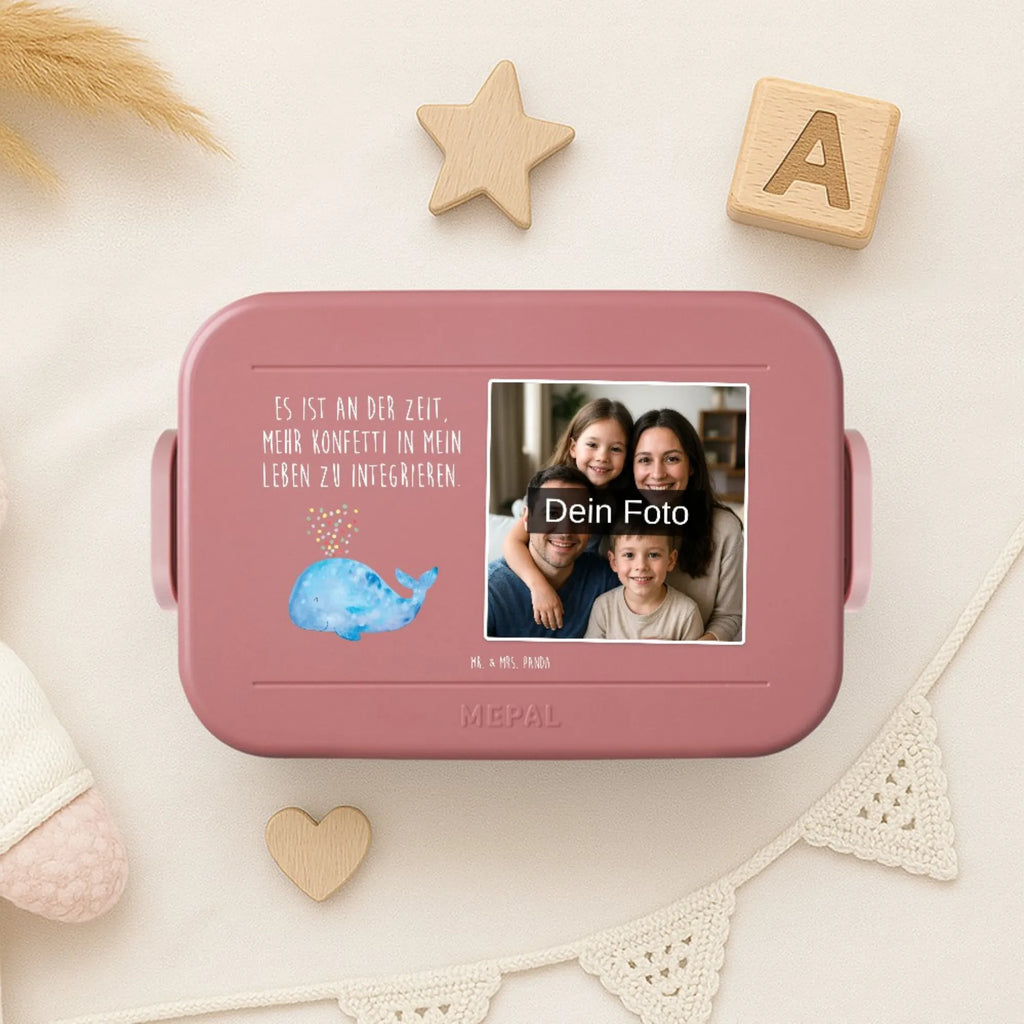 MEPAL Foto Bentobox Wal Konfetti Foto Brotdose, Foto Bentobox, Foto Lunchbox, Meerestiere, Meer, Urlaub, Wale, Wal, Neustart, Lebensabschnitt, Diät, Motivation, Geburtstag, Konfetti, Abnehmen, Neuanfang, Trennung