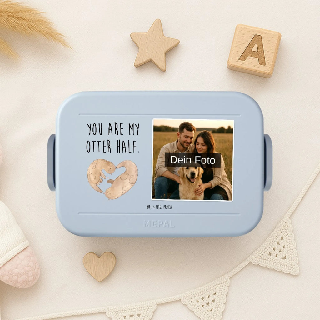 MEPAL Foto Bentobox Otter Herz Foto Brotdose, Foto Bentobox, Foto Lunchbox, Otter, Fischotter, Seeotter, Liebe, Liebesbeweis, Bessere Hälfte, Verlobung, Love you, Jahrestag, Hochzeitstag, Herz, gemeinsames Leben, Liebesgeschenk