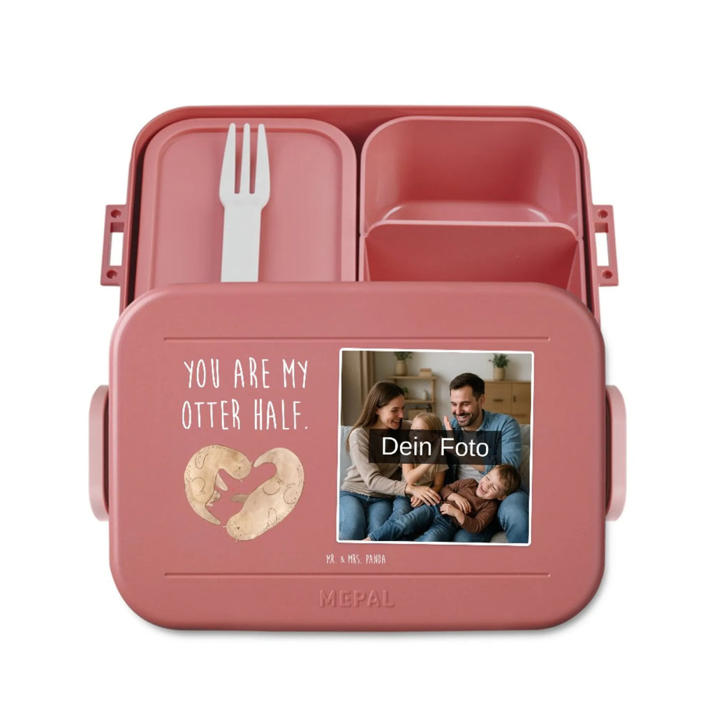 MEPAL Foto Bentobox Otter Herz Foto Brotdose, Foto Bentobox, Foto Lunchbox, Otter, Fischotter, Seeotter, Liebe, Liebesbeweis, Bessere Hälfte, Verlobung, Love you, Jahrestag, Hochzeitstag, Herz, gemeinsames Leben, Liebesgeschenk