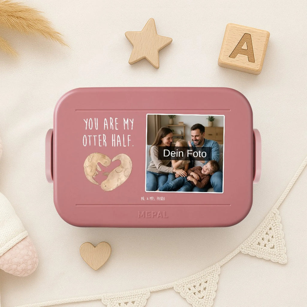 MEPAL Foto Bentobox Otter Herz Foto Brotdose, Foto Bentobox, Foto Lunchbox, Otter, Fischotter, Seeotter, Liebe, Liebesbeweis, Bessere Hälfte, Verlobung, Love you, Jahrestag, Hochzeitstag, Herz, gemeinsames Leben, Liebesgeschenk