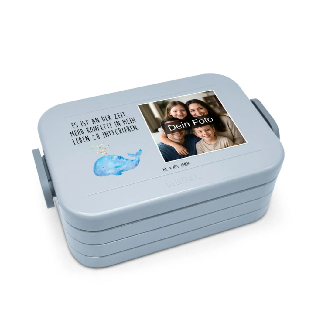 MEPAL Foto Bentobox Wal Konfetti Foto Brotdose, Foto Bentobox, Foto Lunchbox, Meerestiere, Meer, Urlaub, Wale, Wal, Neustart, Lebensabschnitt, Diät, Motivation, Geburtstag, Konfetti, Abnehmen, Neuanfang, Trennung