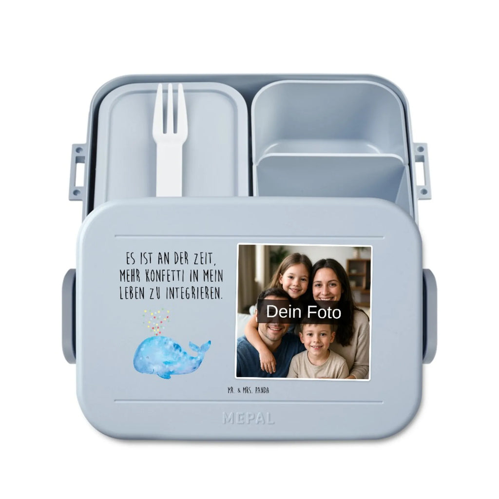 MEPAL Foto Bentobox Wal Konfetti Foto Brotdose, Foto Bentobox, Foto Lunchbox, Meerestiere, Meer, Urlaub, Wale, Wal, Neustart, Lebensabschnitt, Diät, Motivation, Geburtstag, Konfetti, Abnehmen, Neuanfang, Trennung
