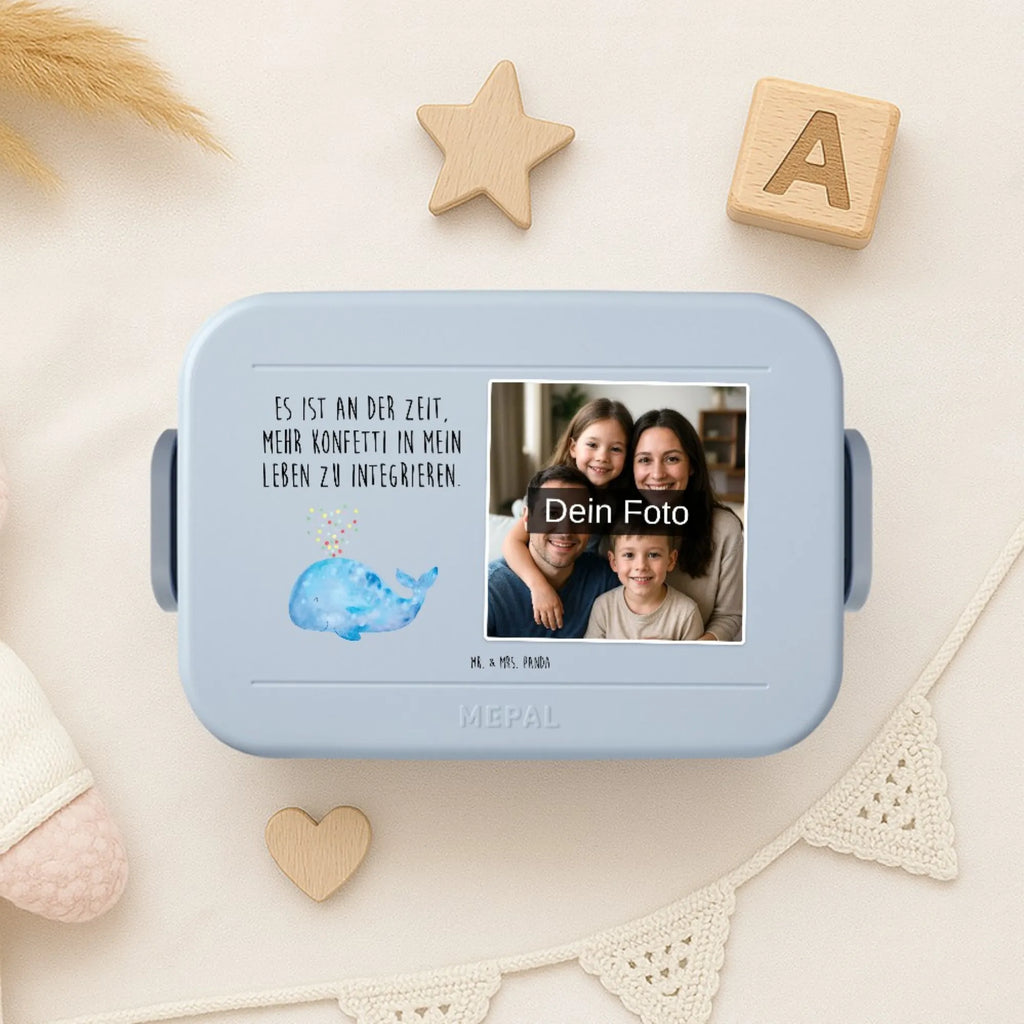 MEPAL Foto Bentobox Wal Konfetti Foto Brotdose, Foto Bentobox, Foto Lunchbox, Meerestiere, Meer, Urlaub, Wale, Wal, Neustart, Lebensabschnitt, Diät, Motivation, Geburtstag, Konfetti, Abnehmen, Neuanfang, Trennung