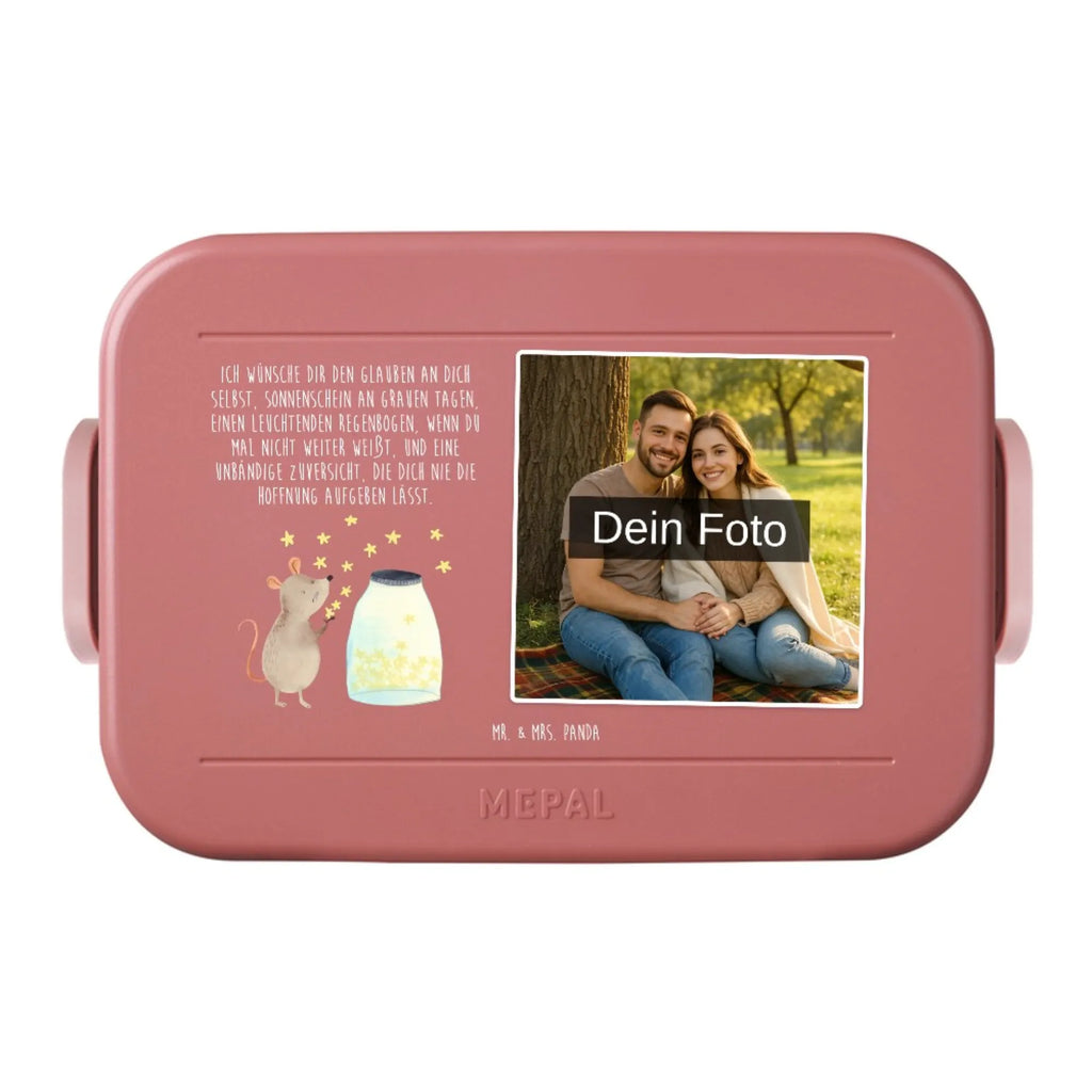 MEPAL Foto Bentobox Maus Sterne Foto Lunchbox, Foto Bentobox, Foto Brotdose, Tiermotive, Gute Laune, lustige Sprüche, Tiere, Wunsch, Geburt, Taufgeschenk, Träume, Schwangerschaft, erstes Kind, Kind, Taufe, Geburtstag, Kindergeburtstag, Maus, Sterne, Hoffnung