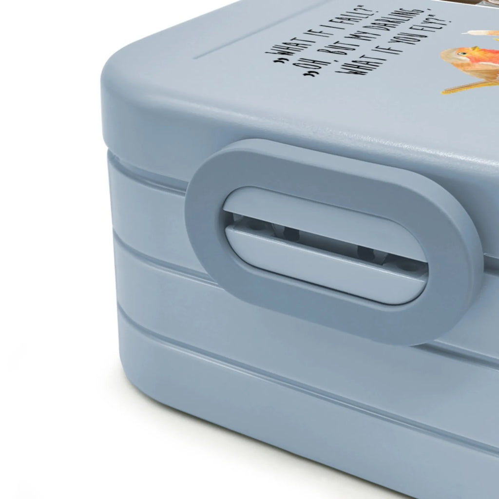 MEPAL Foto Bentobox Rotkehlchen Federn Foto Bentobox, Foto Brotdose, Foto Lunchbox, Tiermotive, Gute Laune, lustige Sprüche, Tiere, Motivationsbilder, Motivation Sprüche, Spruch Motivation, Rotkehlchen, What if i fall, Spruch Mut, fliegen, Vogel