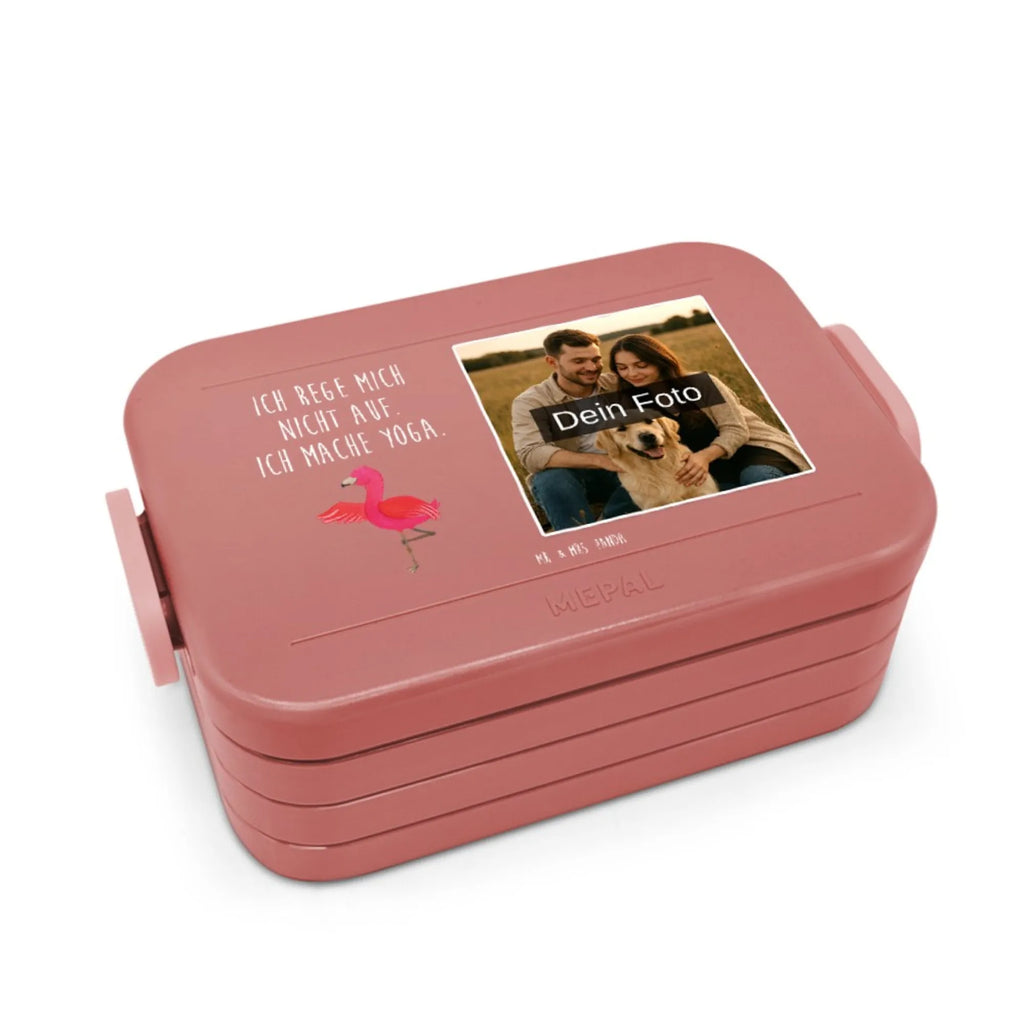 MEPAL Foto Bentobox Flamingo Yoga Foto Lunchbox, Foto Brotdose, Foto Bentobox, Flamingo, Achtsamkeit, Yoga, Yoga-Übung, Entspannung, Tiefenentspannung, Namaste, Ärger, Aufregen, Vogel