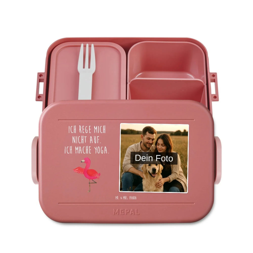 MEPAL Foto Bentobox Flamingo Yoga Foto Lunchbox, Foto Brotdose, Foto Bentobox, Flamingo, Achtsamkeit, Yoga, Yoga-Übung, Entspannung, Tiefenentspannung, Namaste, Ärger, Aufregen, Vogel