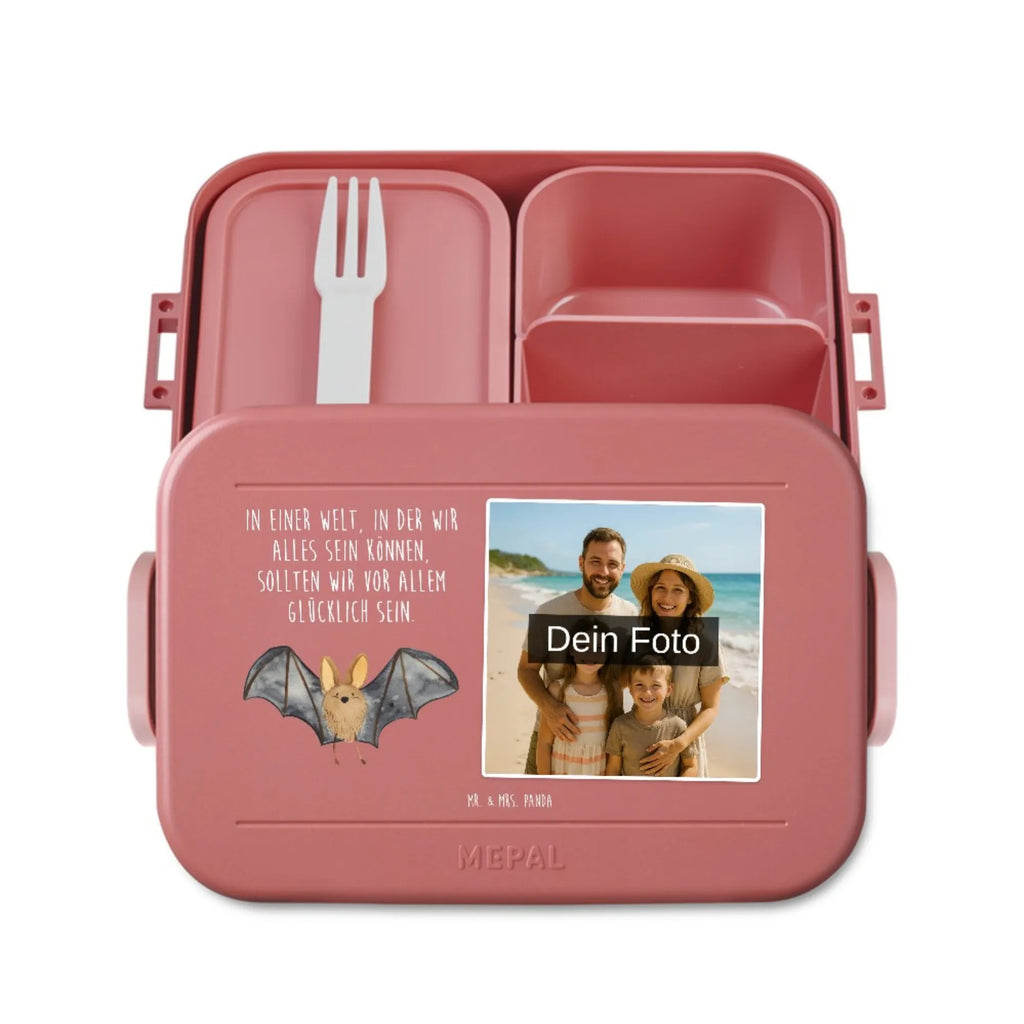 MEPAL Foto Bentobox Fledermaus Flügel Foto Brotdose, Foto Lunchbox, Foto Bentobox, Tiermotive, Gute Laune, lustige Sprüche, Tiere