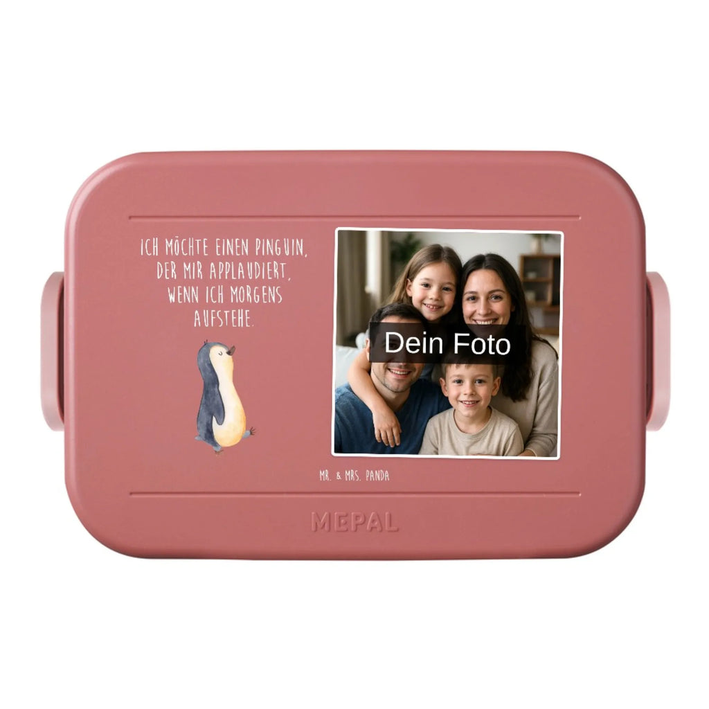 MEPAL Foto Bentobox Pinguin marschieren Foto Brotdose, Foto Lunchbox, Foto Bentobox, Pinguin, Frühaufsteher, Langschläfer, Schwester, Familie, Bruder, Pinguine