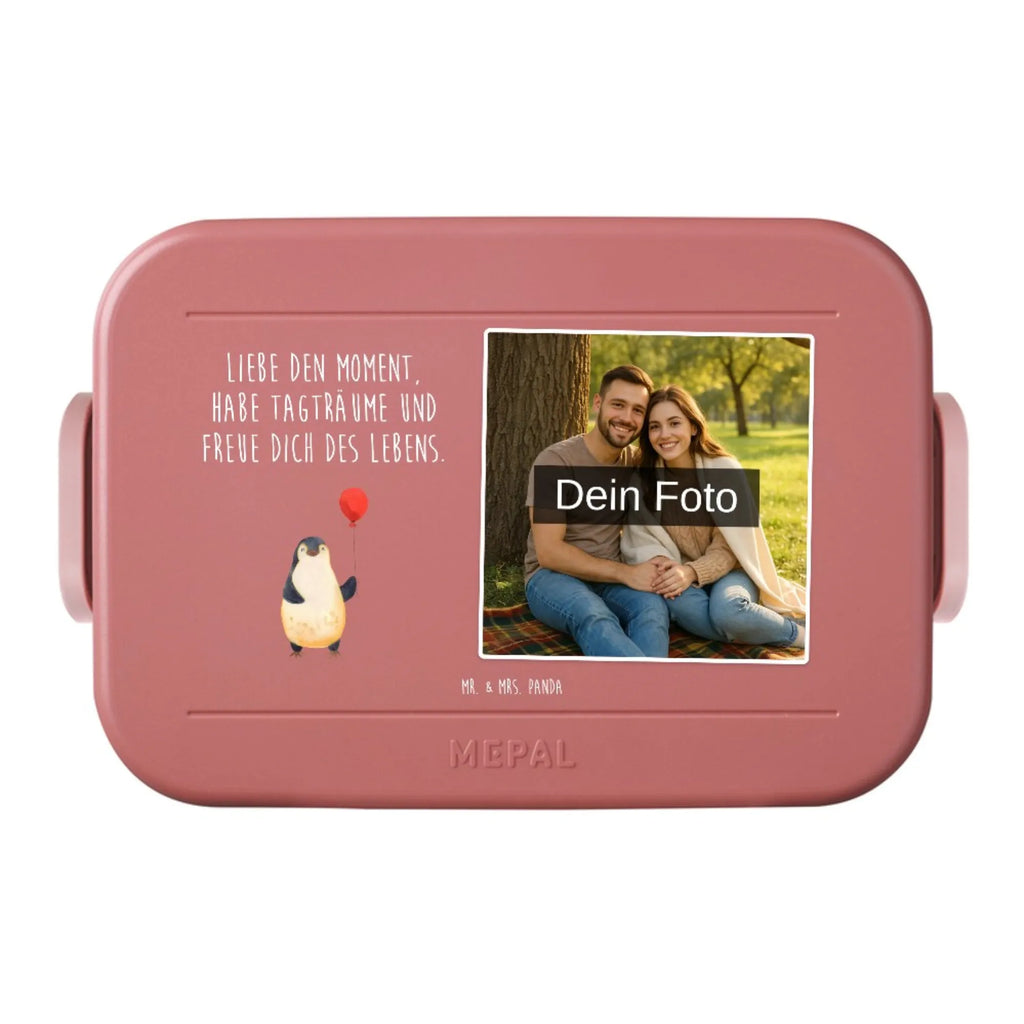 MEPAL Foto Bentobox Pinguin Luftballon Foto Lunchbox, Foto Bentobox, Foto Brotdose, Pinguin, neues Leben, beste Freundin, Luftballon, Glück, Lebenslust, Motivation, Pinguine, Geschenkidee, Liebe, Tagträume, Geschenk Freundin, Neustart