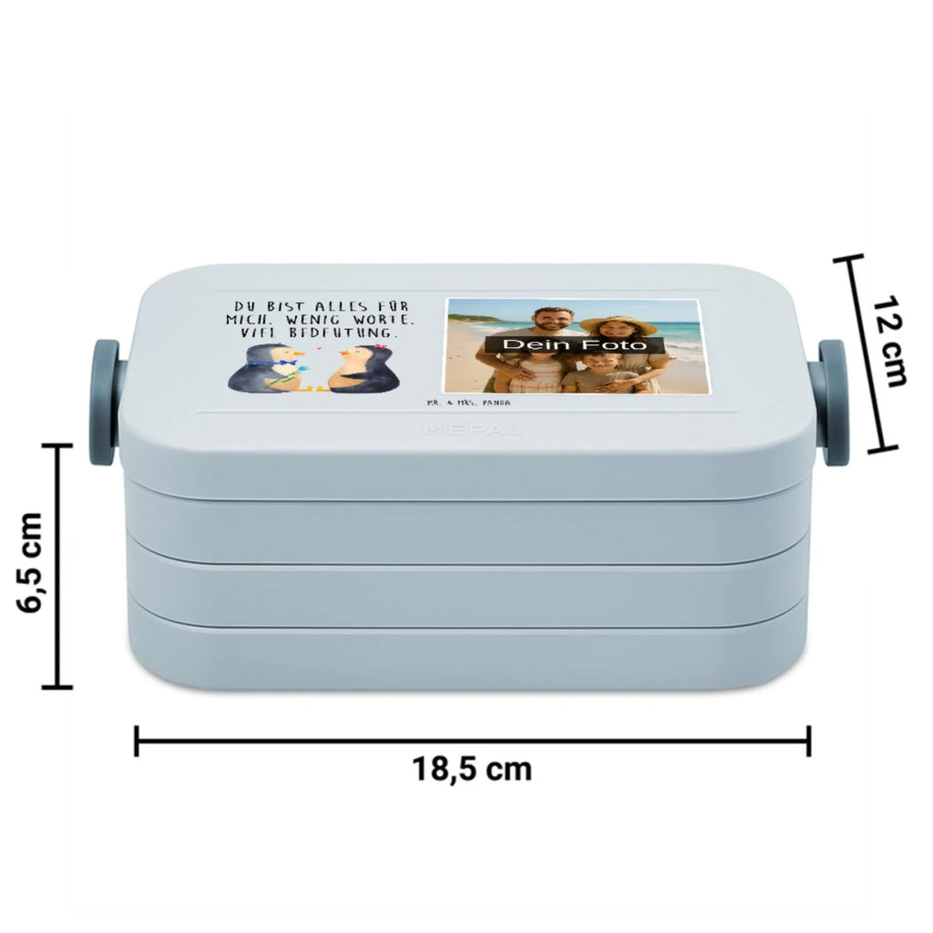 MEPAL Foto Bentobox Pinguin Pärchen Foto Lunchbox, Foto Bentobox, Foto Brotdose, Pinguin, Hochzeitstag, Liebe, große Liebe, Liebespaar, Pinguine, Liebesbeweis, Verlobung, Hochzeitsgeschenk, Liebesgeschenk, Traumpaar, Jahrestag, Hochzeit