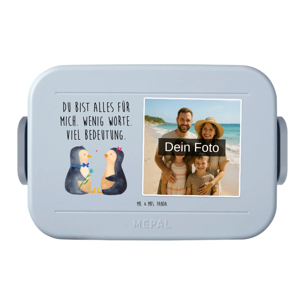 MEPAL Foto Bentobox Pinguin Pärchen Foto Lunchbox, Foto Bentobox, Foto Brotdose, Pinguin, Hochzeitstag, Liebe, große Liebe, Liebespaar, Pinguine, Liebesbeweis, Verlobung, Hochzeitsgeschenk, Liebesgeschenk, Traumpaar, Jahrestag, Hochzeit