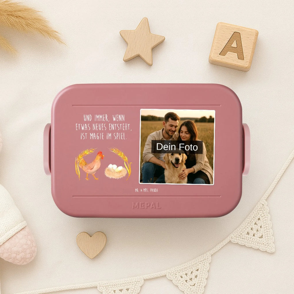 MEPAL Foto Bentobox Huhn Stolz Foto Lunchbox, Foto Brotdose, Foto Bentobox, Bauernhof, Hoftiere, Landwirt, Landwirtin, Spruch, Magie, Motivation, Hühner, Landleben, Geburt, Hof, Hahn, Henne, Schwangerschaft, Eier