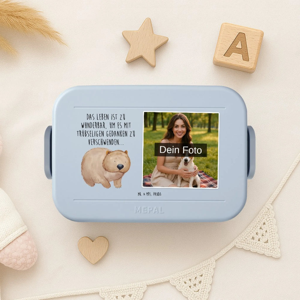 MEPAL Foto Bentobox Wombat Foto Bentobox, Foto Lunchbox, Foto Brotdose, Tiermotive, Gute Laune, lustige Sprüche, Tiere, Motivation, Das Leben ist schön, Wombat, Spruch, Australien