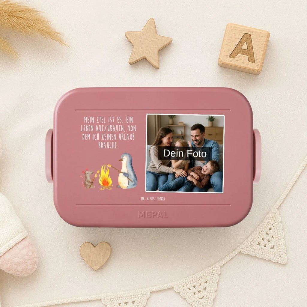 MEPAL Foto Bentobox Pinguin Lagerfeuer Foto Brotdose, Foto Bentobox, Foto Lunchbox, Pinguin, Liebe, Lagerfeuer, Neustart, Arbeit, Feuer, Leben, Marshmallows, Büro, grillen, Pinguine, Lebensmotivation, Lebensspruch, Job, Büroalltag, Maus, Motivation