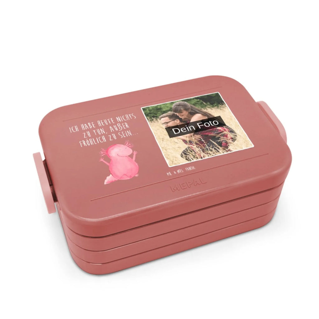 MEPAL Foto Bentobox Axolotl Hurra Foto Lunchbox, Foto Bentobox, Foto Brotdose, Axolotl, Molch, Motivation, Freude, fröhlich, Spaß, Axolot, Lurche, Schwanzlurch, Lurch, Zufriedenheit