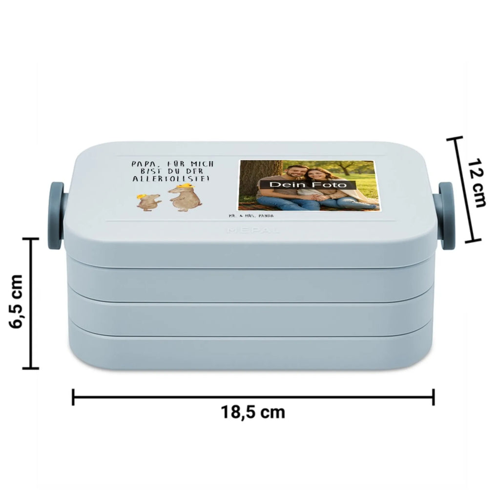 MEPAL Foto Bentobox Bären mit Hut Foto Lunchbox, Foto Brotdose, Foto Bentobox, Familie, Vatertag, Muttertag, Bruder, Schwester, Mama, Papa, Oma, Opa, Vater, Bären, Daddy, Kinder, Vorbild, Sohn, Lieblingsmensch, Söhne, Dad, Kind, Vater-Sohn, Family, Paps, Papi, Bär