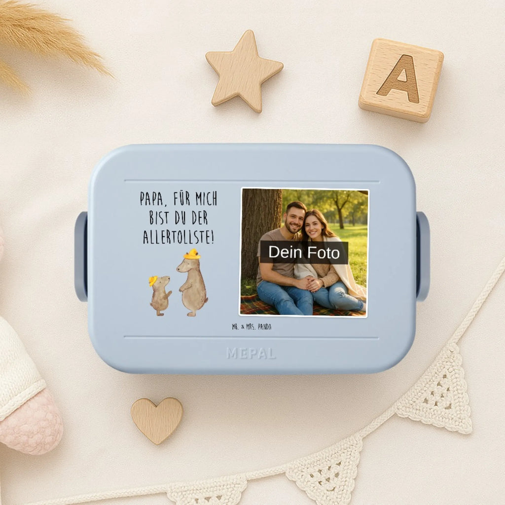 MEPAL Foto Bentobox Bären mit Hut Foto Lunchbox, Foto Brotdose, Foto Bentobox, Familie, Vatertag, Muttertag, Bruder, Schwester, Mama, Papa, Oma, Opa, Vater, Bären, Daddy, Kinder, Vorbild, Sohn, Lieblingsmensch, Söhne, Dad, Kind, Vater-Sohn, Family, Paps, Papi, Bär