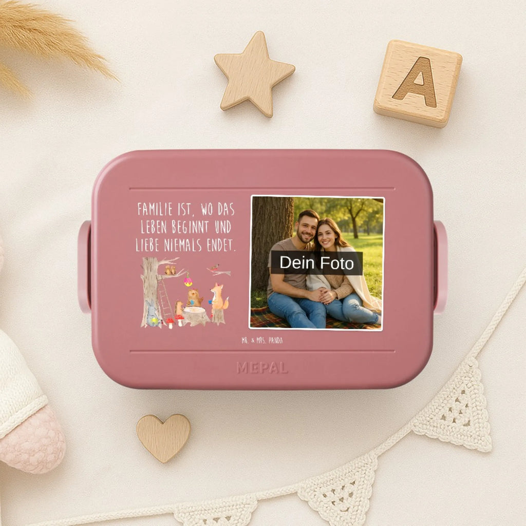 MEPAL Foto Bentobox Waldtiere Picknick Foto Brotdose, Foto Bentobox, Foto Lunchbox, Tiermotive, Gute Laune, lustige Sprüche, Tiere, Wald, Igel, Eichhörnchen, Fuchs, Waldtiere, Maus, Picknick, Hase