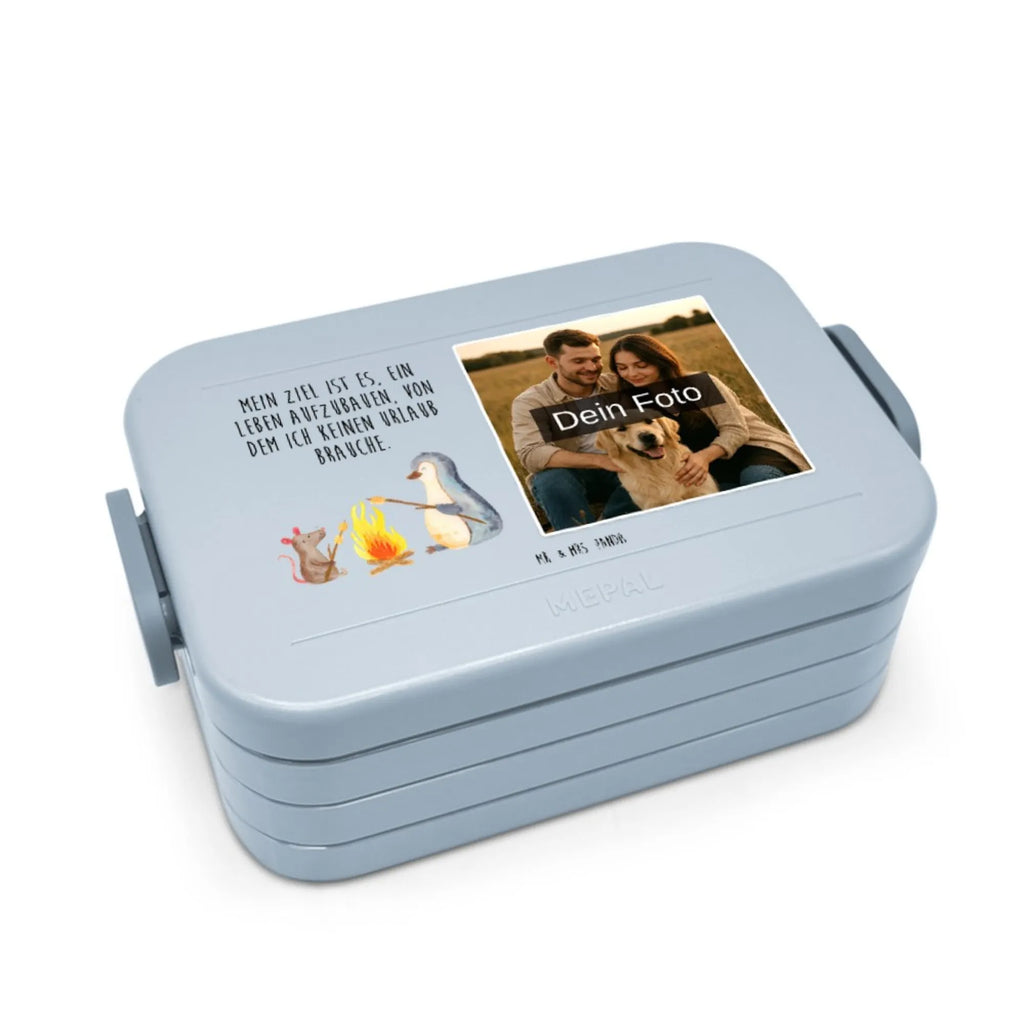 MEPAL Foto Bentobox Pinguin Lagerfeuer Foto Brotdose, Foto Bentobox, Foto Lunchbox, Pinguin, Liebe, Lagerfeuer, Neustart, Arbeit, Feuer, Leben, Marshmallows, Büro, grillen, Pinguine, Lebensmotivation, Lebensspruch, Job, Büroalltag, Maus, Motivation