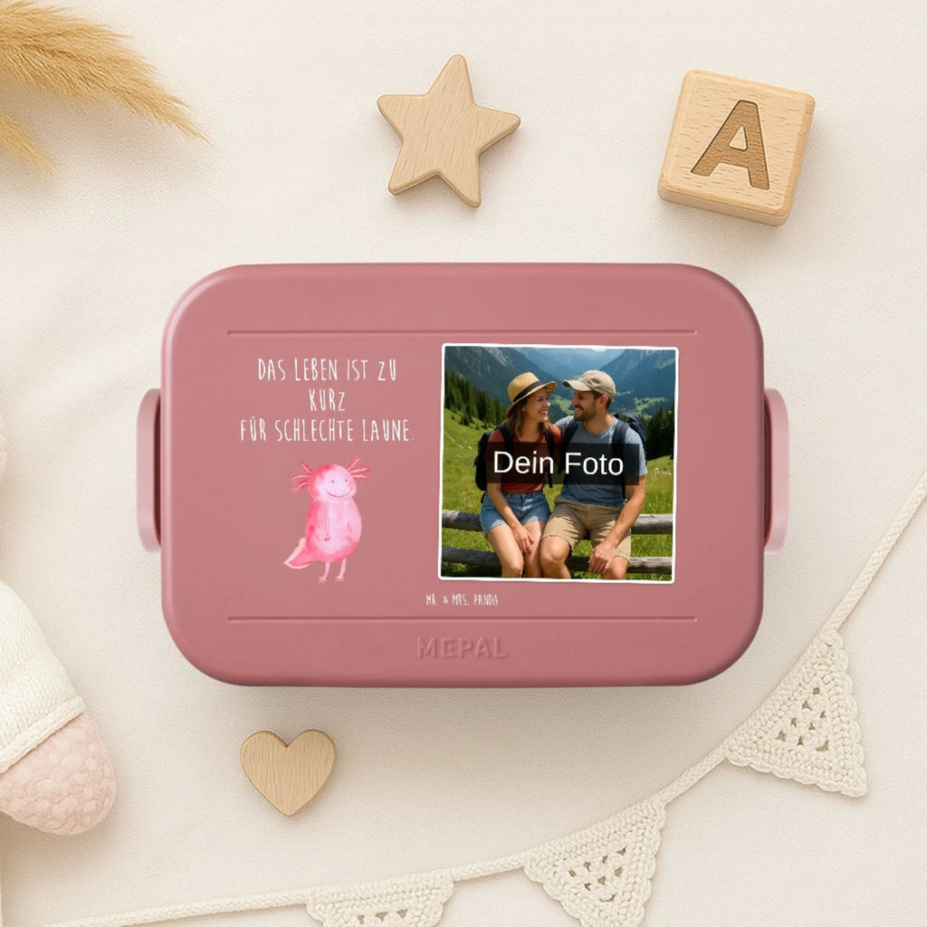 MEPAL Foto Bentobox Axolotl Glücklich Foto Lunchbox, Foto Brotdose, Foto Bentobox, Axolotl, Molch, gute Laune, Axolot, Motivation, Lurch, Lurche, Schwanzlurch