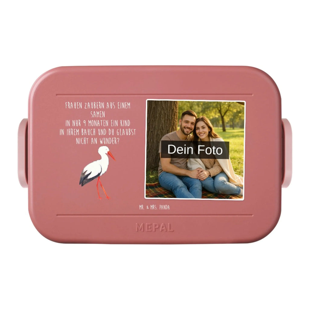 MEPAL Foto Bentobox Storch Foto Lunchbox, Foto Brotdose, Foto Bentobox, Tiermotive, Gute Laune, lustige Sprüche, Tiere, Mutter werden, Mutter, Mütter, Babybauch, Schwanger, Geburt, Baby, Storch, Schwangerschaft, Störche