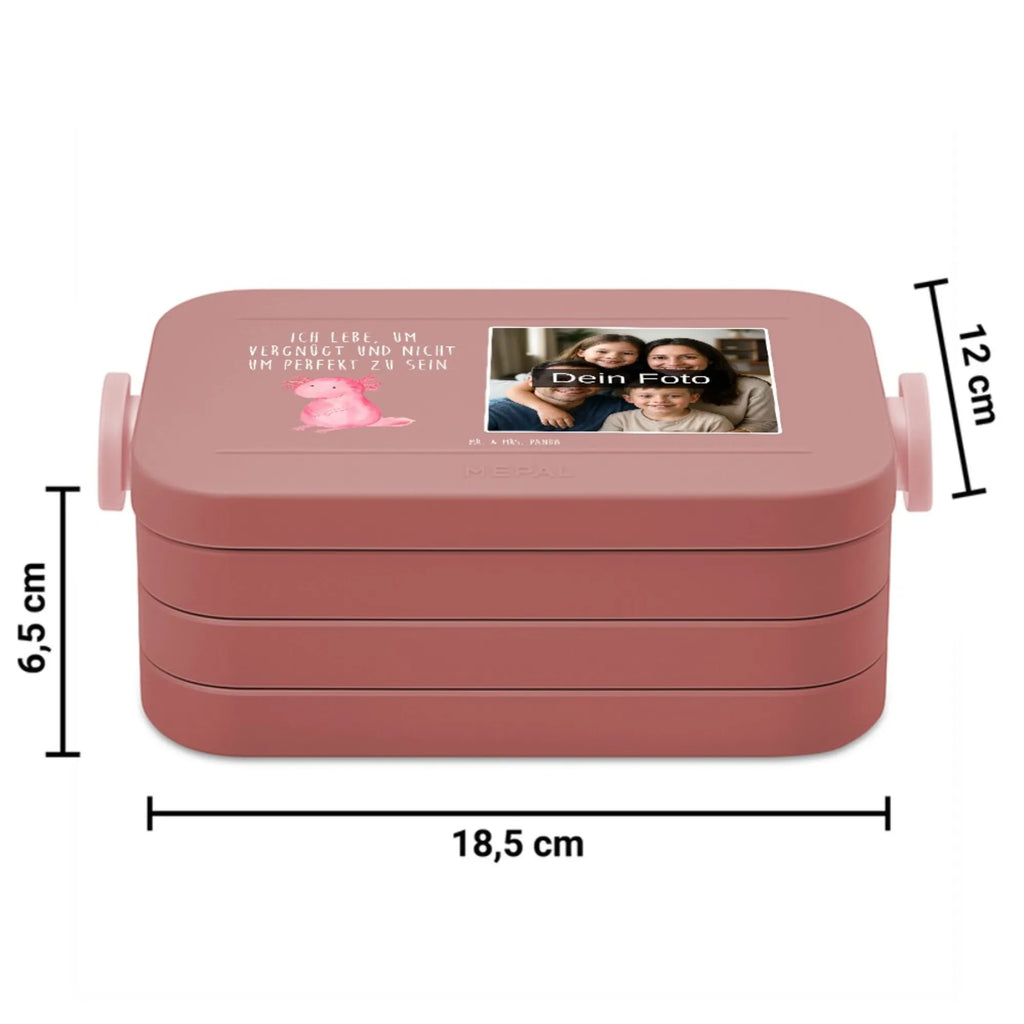 MEPAL Foto Bentobox Axolotl Niedlich Foto Brotdose, Foto Lunchbox, Foto Bentobox, Axolotl, Molch, Axolot, Lebensstil, Freundin, Weisheit, Liebe, zufrieden, fröhlich, Lebensweisheit, vergnügt
