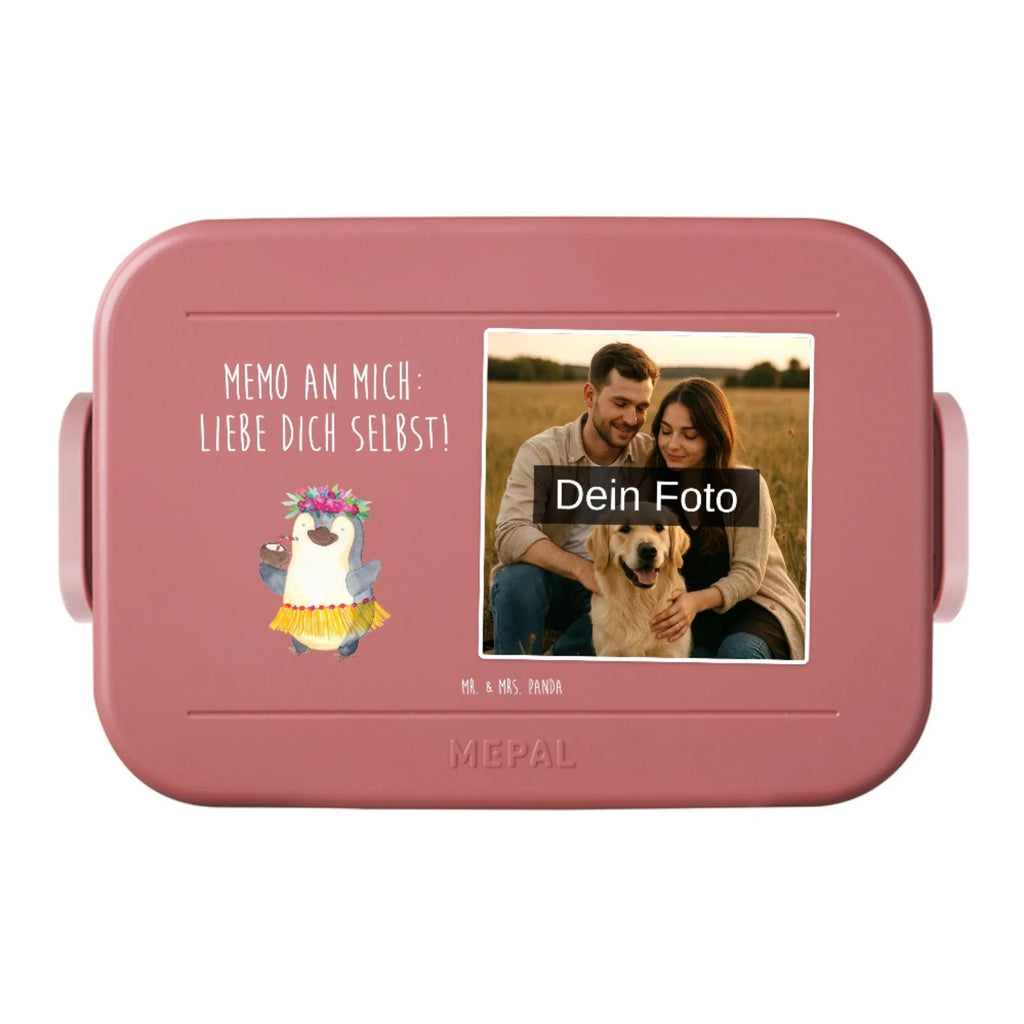 MEPAL Foto Bentobox Pinguin Kokosnuss Foto Lunchbox, Foto Brotdose, Foto Bentobox, Pinguin, Urlaub, Pinguine, Kokosnuss, Hawaii, Aloha