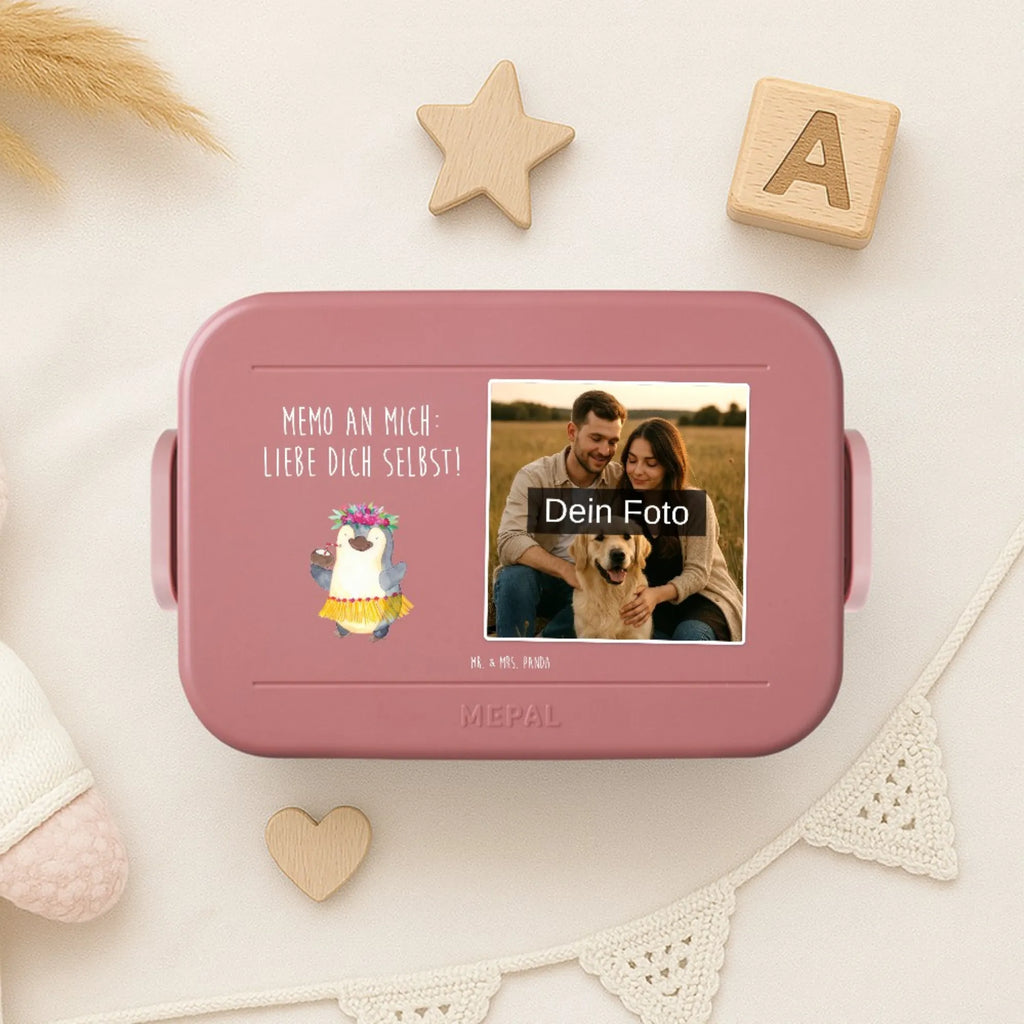 MEPAL Foto Bentobox Pinguin Kokosnuss Foto Lunchbox, Foto Brotdose, Foto Bentobox, Pinguin, Urlaub, Pinguine, Kokosnuss, Hawaii, Aloha