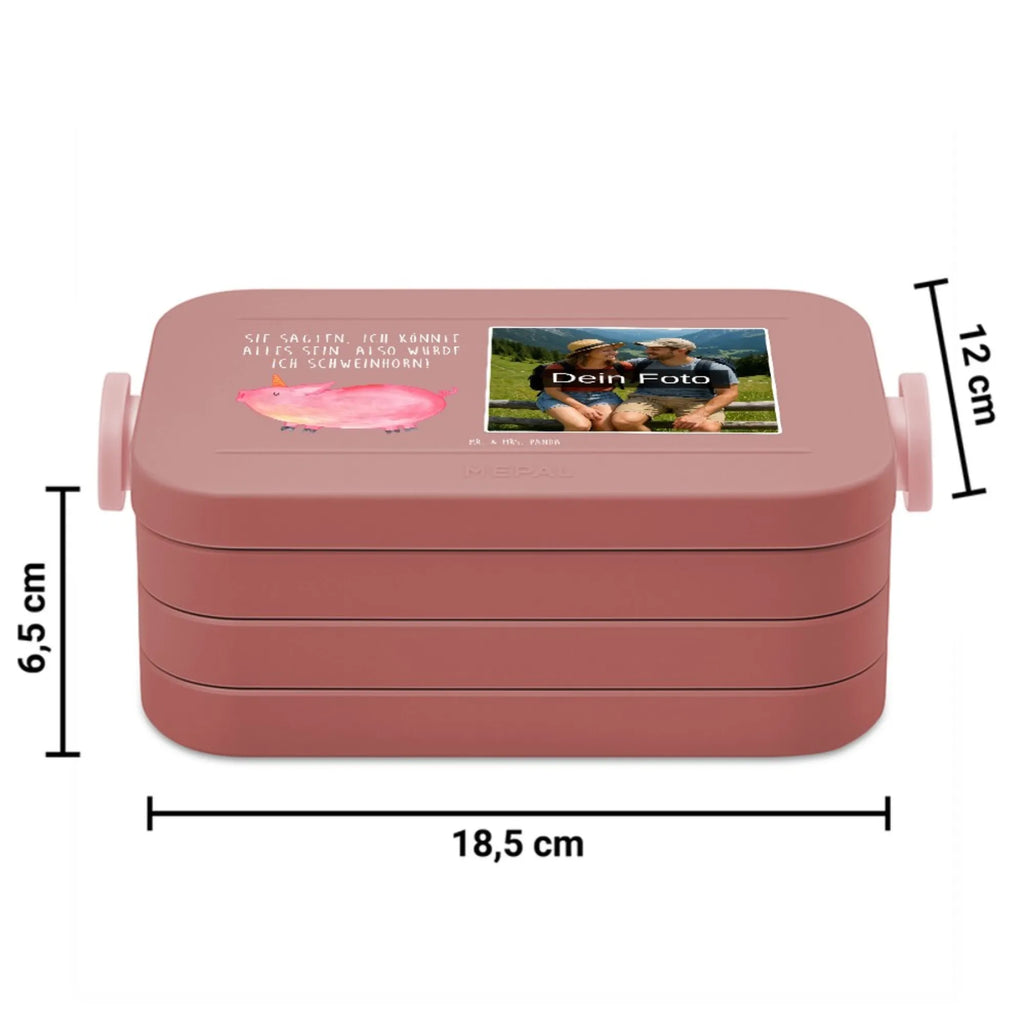 MEPAL Foto Bentobox Einhorn Schwein Foto Bentobox, Foto Lunchbox, Foto Brotdose, Einhorn, Einhörner, Einhorn Deko, Unicorn, Pig, funny, Schweinhorn, Spruch, Schwein, englisch, witzig. lustig, Spaß, english, Party, Bauer, geschenk, Piggy