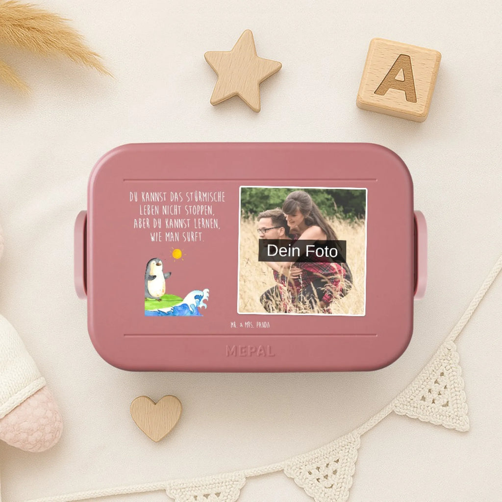 MEPAL Foto Bentobox Pinguin Surfer Foto Bentobox, Foto Brotdose, Foto Lunchbox, Pinguin, Wellen reiten, surfen, Hawaii, Pinguine, Wellen, Portugal, Urlaub, Surfer