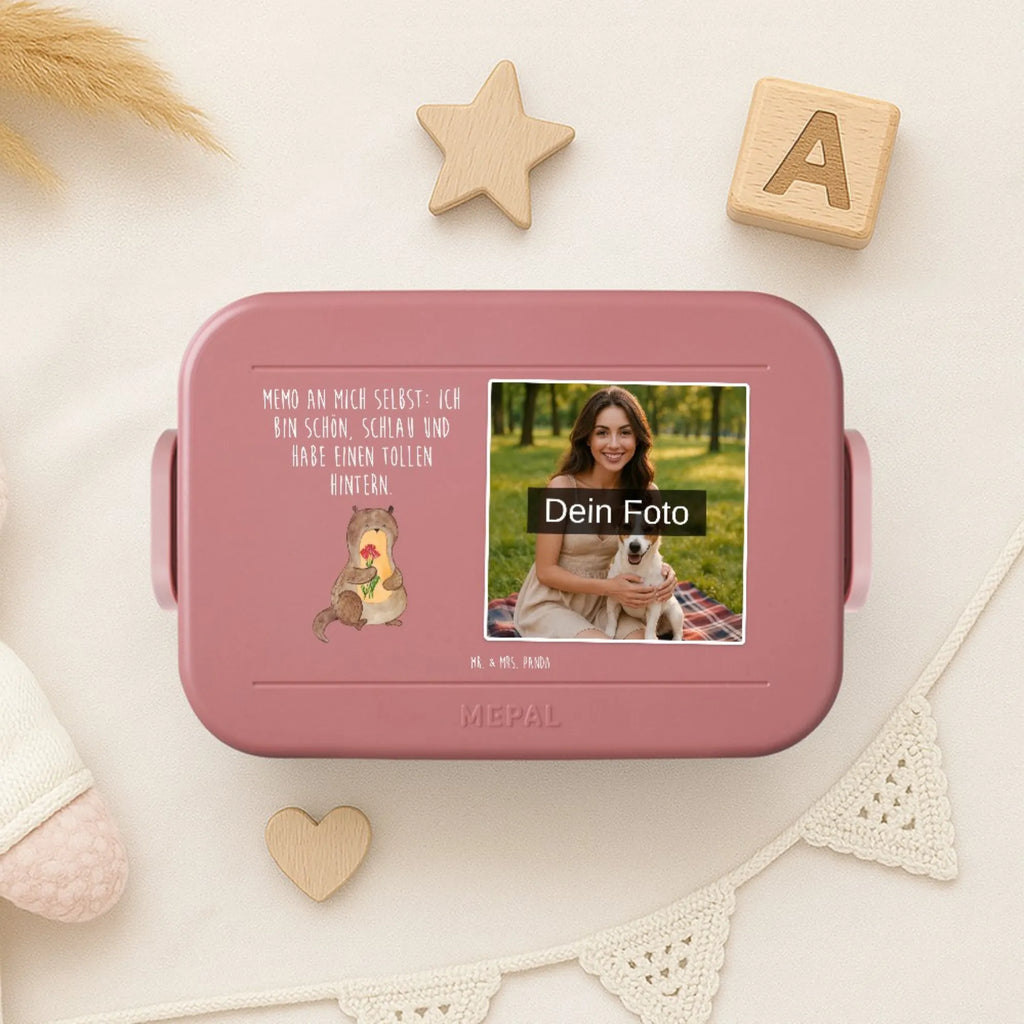 MEPAL Foto Bentobox Otter Blumenstrauß Foto Bentobox, Foto Brotdose, Foto Lunchbox, Otter, Fischotter, Seeotter, Otter Seeotter See Otter