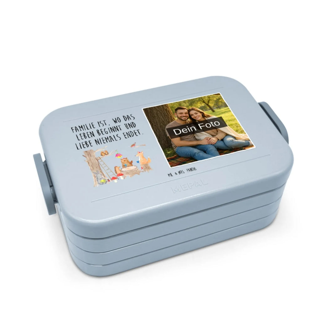 MEPAL Foto Bentobox Waldtiere Picknick Foto Brotdose, Foto Bentobox, Foto Lunchbox, Tiermotive, Gute Laune, lustige Sprüche, Tiere, Wald, Igel, Eichhörnchen, Fuchs, Waldtiere, Maus, Picknick, Hase