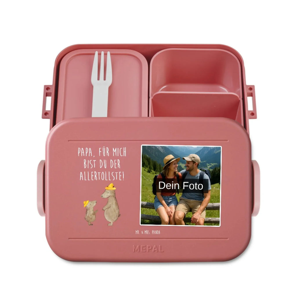 MEPAL Foto Bentobox Bären mit Hut Foto Lunchbox, Foto Brotdose, Foto Bentobox, Familie, Vatertag, Muttertag, Bruder, Schwester, Mama, Papa, Oma, Opa, Vater, Bären, Daddy, Kinder, Vorbild, Sohn, Lieblingsmensch, Söhne, Dad, Kind, Vater-Sohn, Family, Paps, Papi, Bär