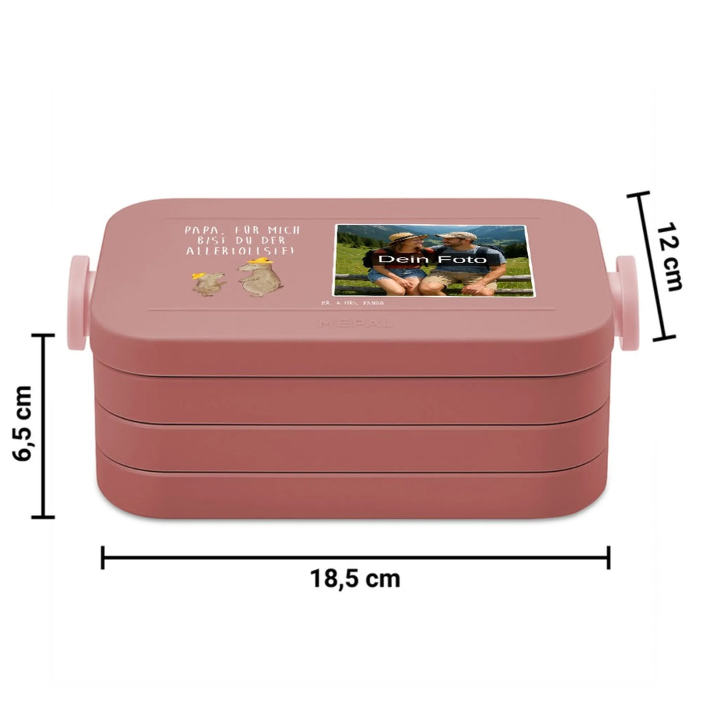 MEPAL Foto Bentobox Bären mit Hut Foto Lunchbox, Foto Brotdose, Foto Bentobox, Familie, Vatertag, Muttertag, Bruder, Schwester, Mama, Papa, Oma, Opa, Vater, Bären, Daddy, Kinder, Vorbild, Sohn, Lieblingsmensch, Söhne, Dad, Kind, Vater-Sohn, Family, Paps, Papi, Bär