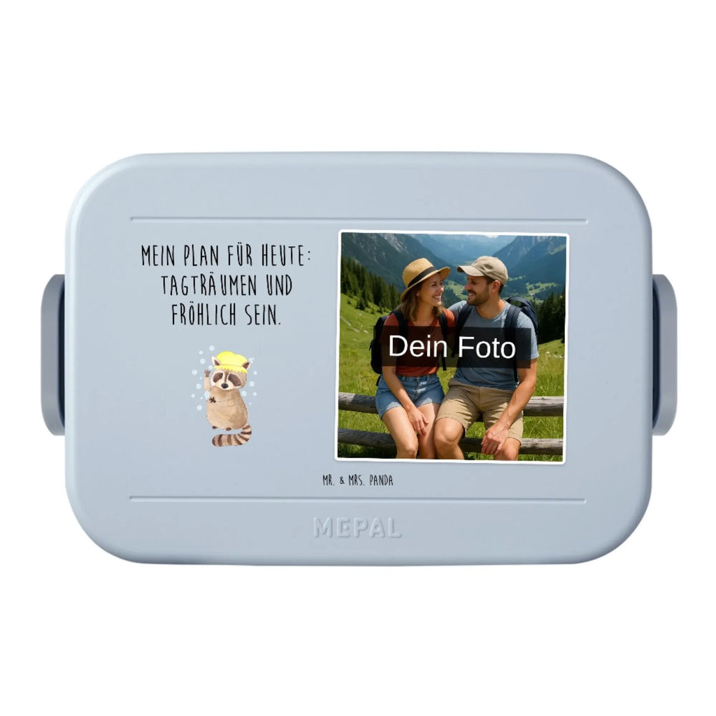 MEPAL Foto Bentobox Waschbär Foto Bentobox, Foto Brotdose, Foto Lunchbox, Tiermotive, Gute Laune, lustige Sprüche, Tiere, Seifenblasen, Plan, Waschbär, Tagträumen, waschen, Fröhlich