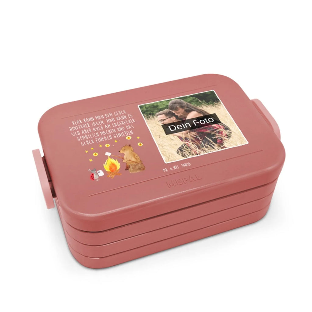 MEPAL Foto Bentobox Bär & Marienkäfer Lagerfeuer Foto Lunchbox, Foto Brotdose, Foto Bentobox, Bär, Teddy, Teddybär, Lagerfeuer