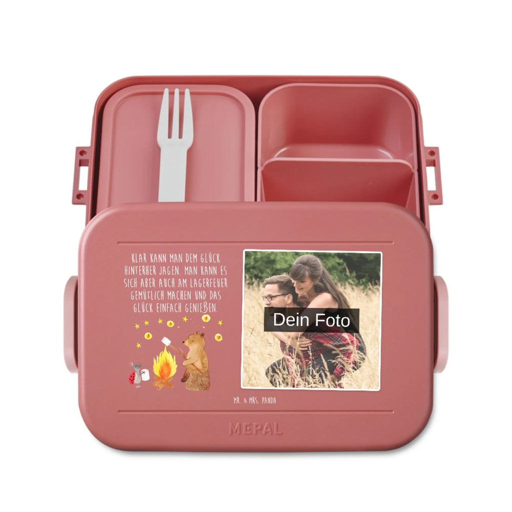 MEPAL Foto Bentobox Bär & Marienkäfer Lagerfeuer Foto Lunchbox, Foto Brotdose, Foto Bentobox, Bär, Teddy, Teddybär, Lagerfeuer